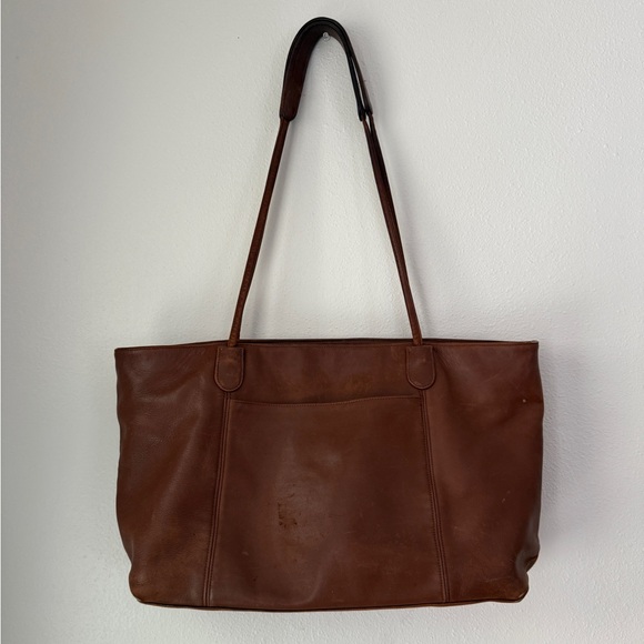 Coach Brown Leather  Large Vintage  Tote Bag Shopper - Picture 1 of 12